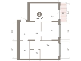 Продается 2-комнатная квартира ЖК Кварталы Драверта, дом 6, 65.14  м&sup2;, 11400000 рублей