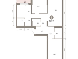 Продается 1-комнатная квартира ЖК Кварталы Драверта, дом 6, 82.51  м&sup2;, 14920000 рублей