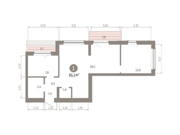 Продается Студия ЖК Кварталы Драверта, дом 6, 61.08  м&sup2;, 13350000 рублей