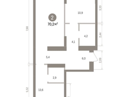 Продается 2-комнатная квартира ЖК Кварталы Драверта, дом 4, 70.19  м&sup2;, 11100000 рублей