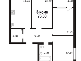 Продается 3-комнатная квартира ЖК ПАРК-квартал «Королёв», дом 4, 76.5  м&sup2;, 10939500 рублей