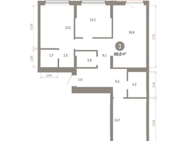 Продается 3-комнатная квартира ЖК Кварталы Драверта, дом 6, 88.6  м&sup2;, 13720000 рублей
