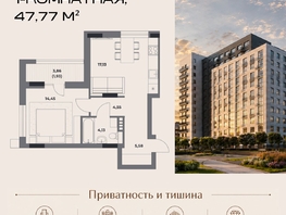 Продается 1-комнатная квартира ЖК Клубный дом на Пушкина, 47.77  м&sup2;, 11943000 рублей