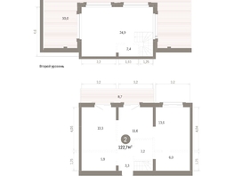 Продается 2-комнатная квартира ЖК Кварталы Драверта, дом 4, 122.7  м&sup2;, 18770000 рублей