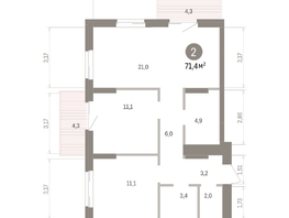Продается 2-комнатная квартира ЖК Кварталы Драверта, дом 4, 71.37  м&sup2;, 12720000 рублей