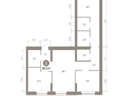 Продается 3-комнатная квартира ЖК Кварталы Драверта, дом 3, 86.25  м&sup2;, 13110000 рублей