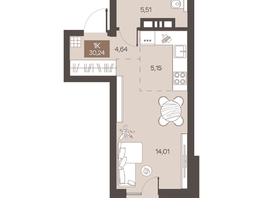 Продается Студия ЖК Заря, дом 1.3, 30.24  м&sup2;, 5200000 рублей