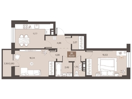 Продается 2-комнатная квартира ЖК Заря, дом 1.3, 62.02  м&sup2;, 8770000 рублей