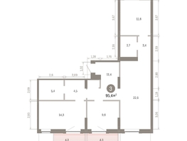 Продается 3-комнатная квартира ЖК Кварталы Драверта, дом 3, 95.37  м&sup2;, 15510000 рублей