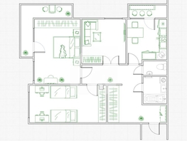 3-комнатная квартира, 98.6 м², 12/15 этаж