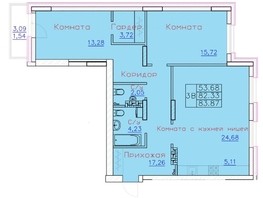 Продается 3-комнатная квартира ЖК Ленина, дом 116, блок-секция 2, 83.87  м², 8806350 рублей