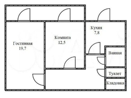Продается 2-комнатная квартира Киевская ул, 54  м², 6199000 рублей