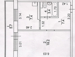 Продается 1-комнатная квартира Мира пр-кт, 36.4  м², 4200000 рублей