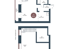 Продается Студия ЖК Белозерский, корпус 4, 55.2  м², 12391560 рублей
