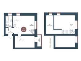 Продается 2-комнатная квартира ЖК Белозерский, корпус 4, 61  м², 13650281 рублей
