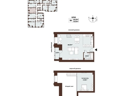 Продается 1-комнатная квартира ЖК Заозёрный Deluxe, 69.6  м², 12872589 рублей