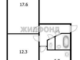 Продается 2-комнатная квартира Олега Кошевого ул, 43.8  м&sup2;, 4400000 рублей