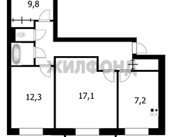 Продается 3-комнатная квартира Сибирская ул, 67  м&sup2;, 6400000 рублей