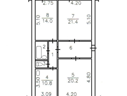 Продается 3-комнатная квартира Пушкина пер, 83.9  м&sup2;, 6500000 рублей