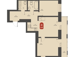 Продается 3-комнатная квартира ЖК Косарева, дом 6, 59.88  м&sup2;, 13065659 рублей
