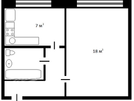 Продается 1-комнатная квартира Киевская ул, 35.7  м&sup2;, 4270000 рублей